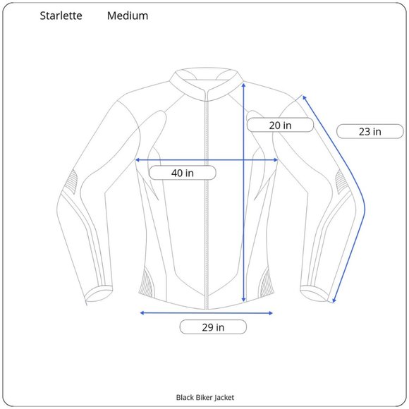 Starlette Paris Black Moto Jacket in Size Medium - Picture 7 of 7